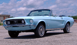 1968 ford mustang convertible partial restoration 289 blue with a white top